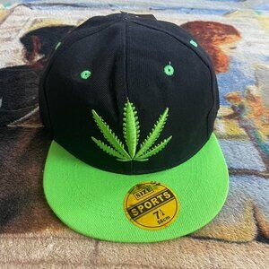 Men's Green and Black Hat